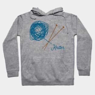 Knitter, ball of wool and knitting needles Hoodie